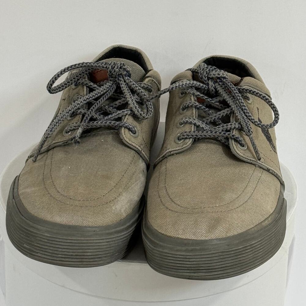 Polo Ralph Lauren Faxon Low Canvas Boat Sneakers Discontinued Gray Men's Size 9D
